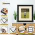 Step Style Square Size Black Picture Frame With Ivory Mount