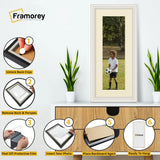 Antique Style Panoramic White Picture Frame Photo Frame With Ivory Mount