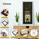 Panoramic Size Glitter Sparkle White Photo Frames With Black Mount