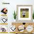 Square White Picture Frame Vintage Distressed Photo Frame With White Mount