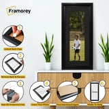 Panorama Style Black Oslo Picture Frames With Black Mount