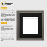 Square Size Grey Oslo Photo Frames Wall Art Frames With Black Mount