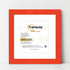Square Size Red Picture Frame With White Mount