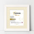 Square Size White Picture Frame With Ivory Mount