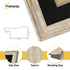 Square Size White Picture Frame Vintage Distressed Photo Frames With Black Mount