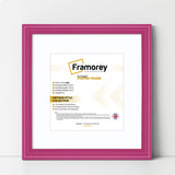 Antique Style Square Size Pink Picture Frame with White Mount
