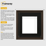 Square Size Walnut Oslo Photo Frames Wall Art Frames With Black Mount