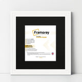Step Style Square Size White Picture Frame With Black Mount