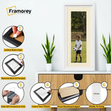 Panorama Style White Oslo Picture Frames With Ivory Mount