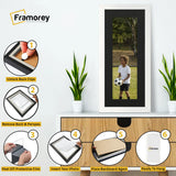 Flat Panoramic White Photo Frame Wall Art Frame With Black Mount