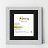 Square Size Silver Picture Frame With Black Mount