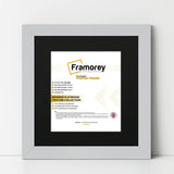 Square Size Silver Picture Frame With Black Mount