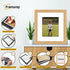 Step Style Square Size Oak Picture Frame With White Mount