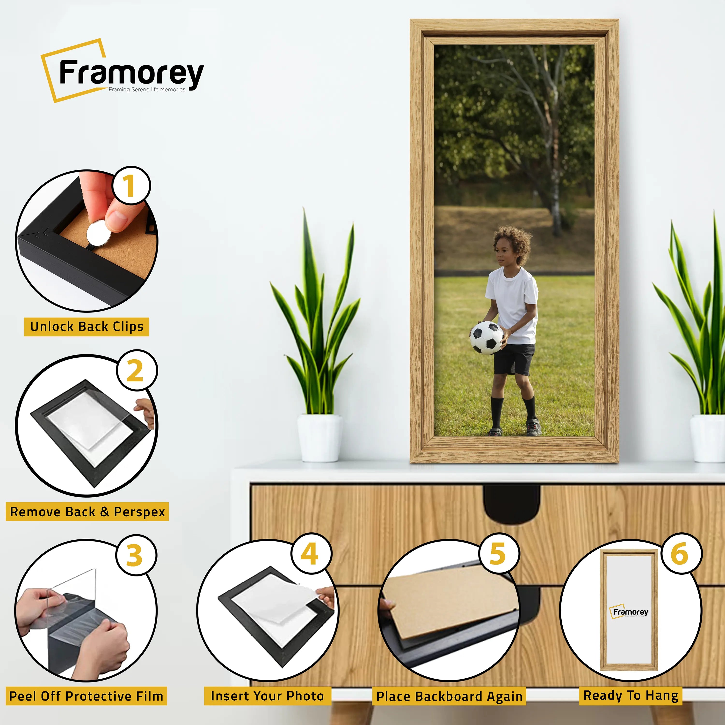 Panorama Style Oak Oslo Photo Frame Panoramic Picture Frames