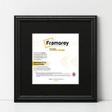 Antique Style Square Size Black Picture Frame with Black Mount