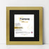 Square Size Gold Picture Frame With Black Mount