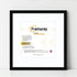 Square Black Picture Frames with Thin Matt White Mount