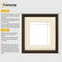 Square Size Walnut Oslo Photo Frames Wall Art Frames With Ivory Mount