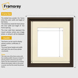 Square Size Walnut Oslo Photo Frames Wall Art Frames With Ivory Mount