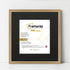 Square Size Thin Matt Oak Photo Frames with Black Mount