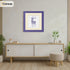 Square Size Purple Picture Frame With Ivory Mount