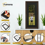 Panorama Style Walnut Oslo Picture Frames With Black Mount