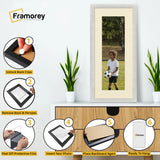 Panoramic Size Glitter Sparkle White Photo Frames With Ivory Mount
