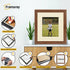 Step Style Square Size Walnut Picture Frame With Ivory Mount
