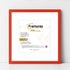 Square Size Thin Matt Red Picture Frames With White Mount