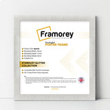 Square Size Picture Frame White Glitter Sparkle Photo Frames