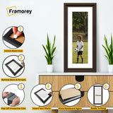Panorama Style Walnut Oslo Picture Frames With White Mount