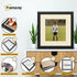 Antique Style Square Size Black Picture Frame with Ivory Mount