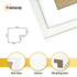 Square Size Thin Matt White Photo Frames With White Mount