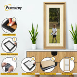 Panorama Style Oak Oslo Picture Frames With Ivory Mount
