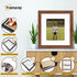 Step Style Square Size Walnut Picture Frame With White Mount