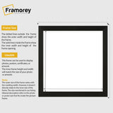 Flat Square Size Black Picture Photo Frame Wall Art Poster Frame