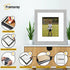 Step Style Square Size Grey Picture Frame With White Mount