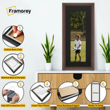 Antique Style Panoramic Mahogany Picture Frame Wall Art Frame With Black Mount