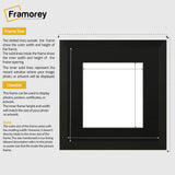 Flat Square Black Picture Photo Wall Art Poster Frame With Black Mount