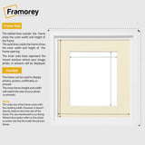 Square Size White Oslo Photo Frames Wall Art Frames With Ivory Mount