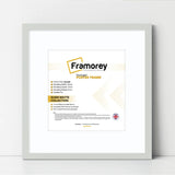 Square Size Thin Matt Silver Picture Frames With White Mount