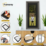 Panorama Style Grey Oslo Picture Frames With Black Mount