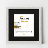 Square Picture Frame White Glitter Sparkle Photo Frames With Black Mount