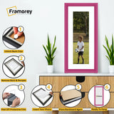 Antique Style Panoramic Pink Picture Frame Photo Frame With White Mount