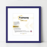Square Size Thin Matt Purple Picture Frames With White Mount
