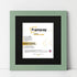 Square Size Green Picture Frame With Black Mount