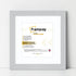 Square Size Silver Picture Frame With White Mount