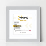 Square Size Silver Picture Frame With White Mount