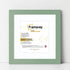 Square Size Green Picture Frame With White Mount