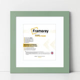 Square Size Green Picture Frame With White Mount